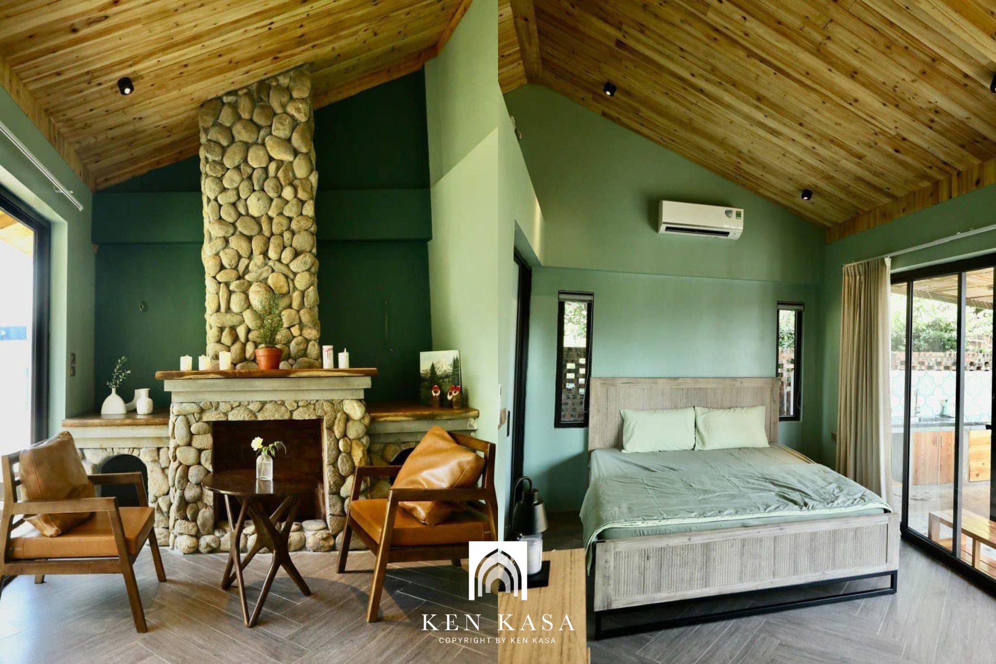 thiết kế nội thất homestay gỗ về kh&ocirc;ng gian